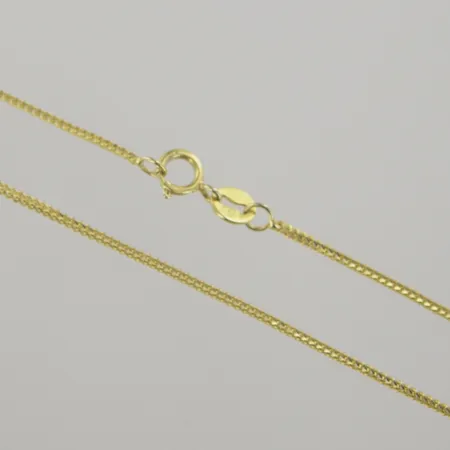 Halskedja, längd 46 cm, bredd 1 mm, 21K Vikt: 2,3 g