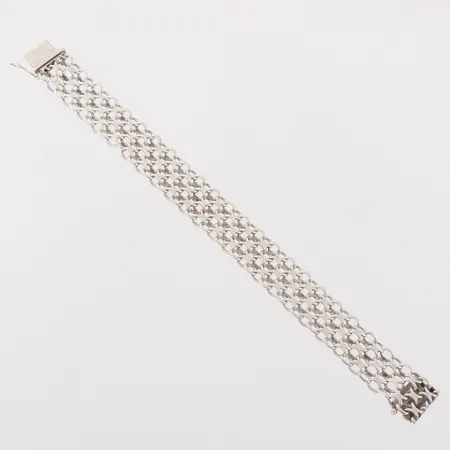 Armband X-länk, Svedbom Vetlanda, längd ca 21.5 cm, bredd 16.7 mm, silver. Vikt: 33,4 g
