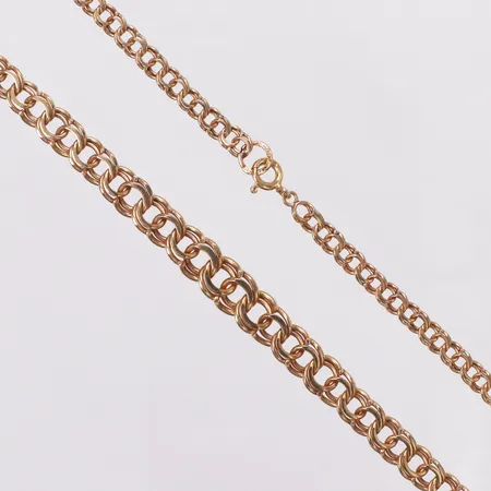 Collier, doserad Bismarck, längd 45cm, bredd 4,3-7mm, Andrens Guldvaror, år 1965, 18K  Vikt: 20 g