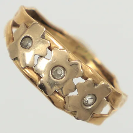 Ring, defekt, bucklig, 18K Vikt: 1 g