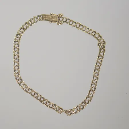 Armband bismark, längd 17,5 cm, bredd 3,7 mm, 18K  Vikt: 5,5 g