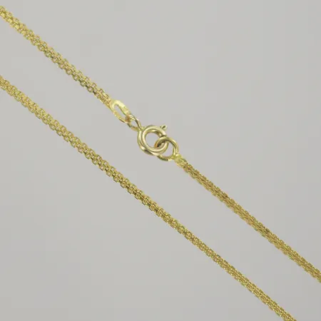 Halskedja, längd 40 cm, bredd 1,1 mm, 21K Vikt: 4,2 g