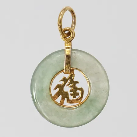 Hänge med sten, 24x15mm ink ögla, 14K.  Vikt: 1,4 g