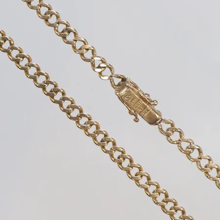 Halskedja pansar, längd ca 45cm, bredd 3mm, BHG, Hedens Guldatelje Bröderna, 18K Vikt: 16,7 g