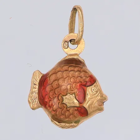 Hänge, fisk, emalj, 20mm, 18K Vikt: 1,4 g