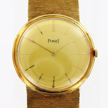 Armbandsur Piaget, 18K, manuell, Ø33mm, fungerar vid testtillfälle,  integrerad länk 18K, 18cm, bruttovikt 64,8g, inga tillbehör.