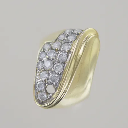 Ring med stenar, Ø 20½ mm, sten saknas, höjd 26,5 mm, 18K Vikt: 7,5 g