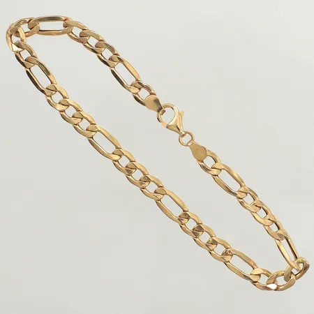 Armband Figaro ca 21,5cm, bredd 5,6mm,18K Vikt: 5,3 g