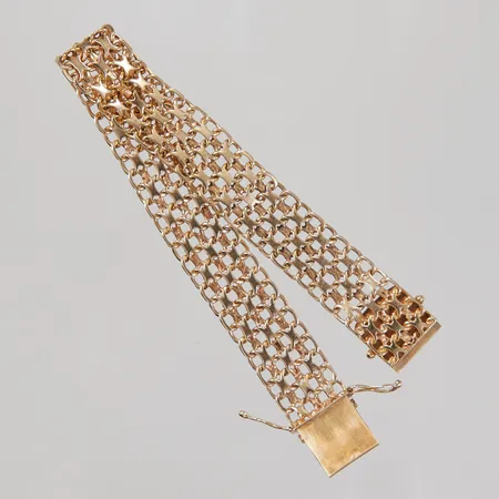 Armband, X-länk, 20cm, bredd 13,7mm, BEF år 1960, Vikt: 28,3 g