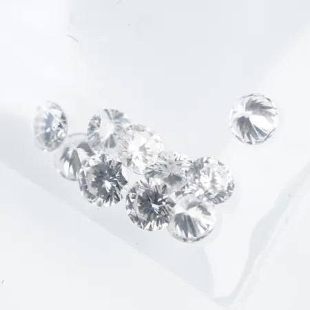 10st Lösa Diamanter. 0,0,9ct/st, W-Cr/VS-Si