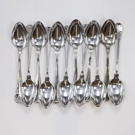 12 kaffeskedar, 12,5cm, silver, 830/1000 Vikt: 268,7 g