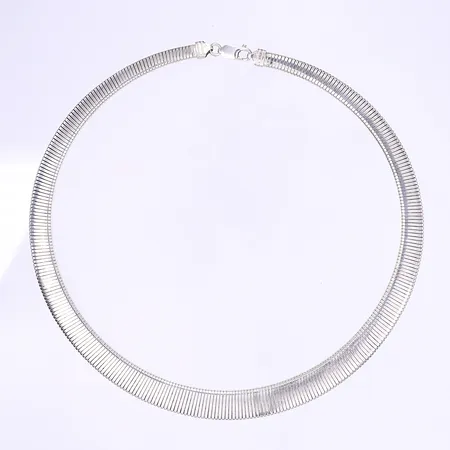 Halscollier, 46cm, bredd 6-12mm, Silver 925/1000  Vikt: 46,7 g
