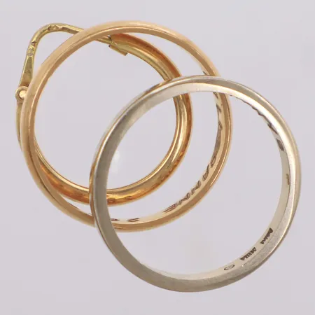 Diverse guld, gravyr, defekt, 18K Vikt: 10,5 g