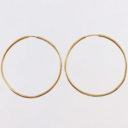 Ett par örhängen, creoler, Ø41mm, skeva, 18K.  Vikt: 4,7 g