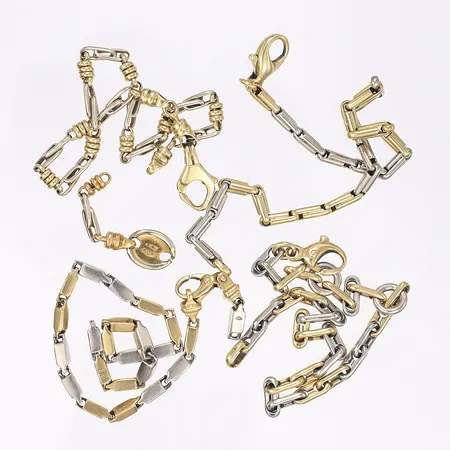 Fyra armband, defekta, blandat platina 950/1000 och 18K Vikt: 58,5 g