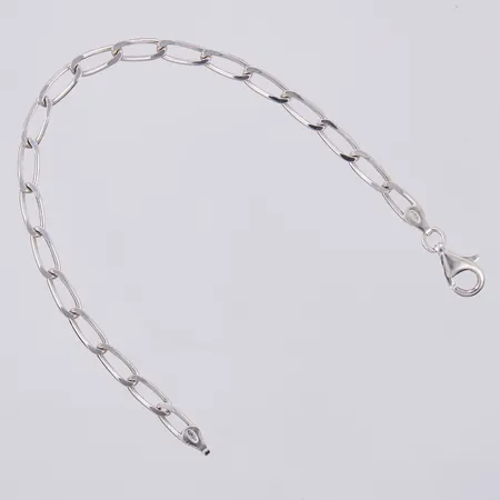 Armband, längd ca 19,5cm, bredd ca 4mm, GHA, 925/1000 silver  Vikt: 3 g