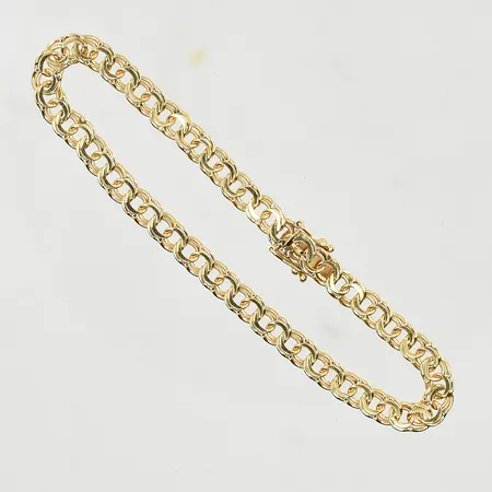 Armband Bismarck, längd 18½ cm, bredd 5 mm, 18K. Vikt: 8 g