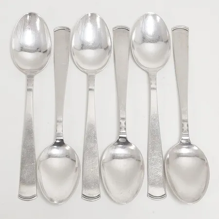 6 Bordsskedar, Rosenholm, 18,1cm, Silver 830 Vikt: 247 g