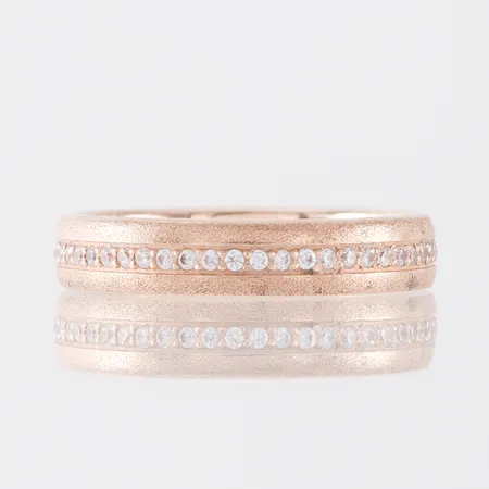 Ring med stenar Glamira, storlek 17 mm, bredd 4.1 mm, 14k. Vikt: 4,1 g