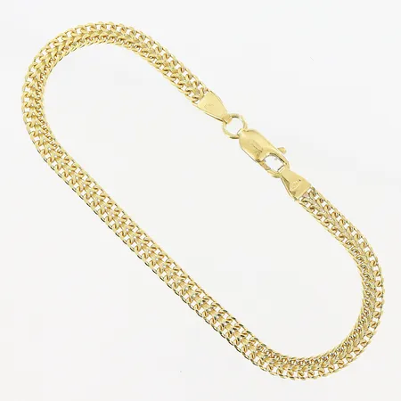 Armband, Fiskben, 18,8cm, bredd 4mm, 18K.  Vikt: 6,3 g