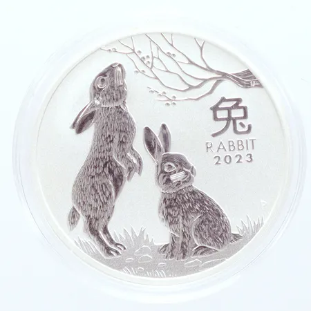 Silvermynt Elisabeth II Australia , Rabbit 2023 silver 999/1000, Ø40mm i fodral Vikt: 31,5 g