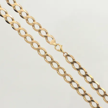 Kedja Pansar ca 51cm, bredd 7mm, lås i 18K, kedjan i 9K Vikt: 23,6 g