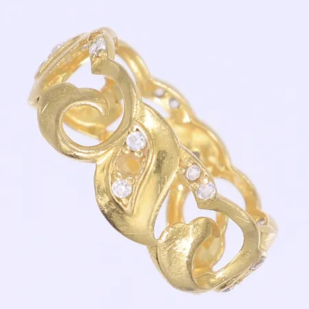 Ring, defekt, saknar stenar, 21K  Vikt: 4,1 g