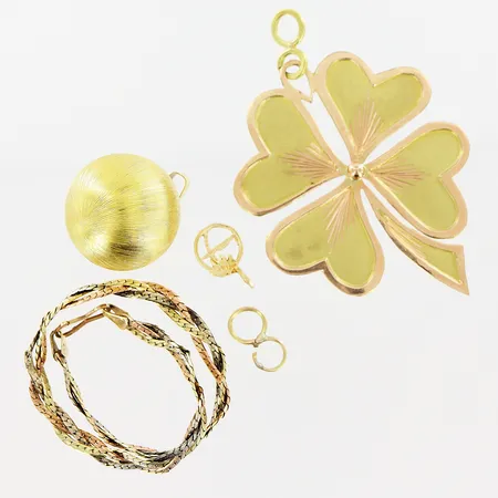 Diverse guld, defekter, 14K Vikt: 18,2 g