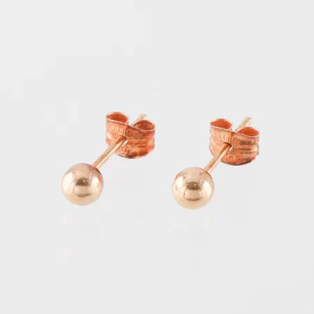 Örhängen paret, kulans diameter ca 3.9 mm, 18k. Vikt: 0,6 g