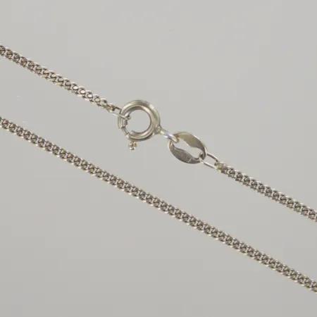 Halskedja pansar, längd 42,5 cm, bredd 1,5 mm, silver 925/1000 Vikt: 3 g