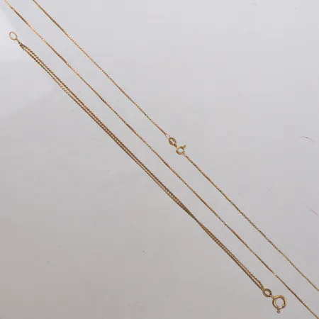 Kedja och armband, brott i länk, 18K  Vikt: 5,2 g