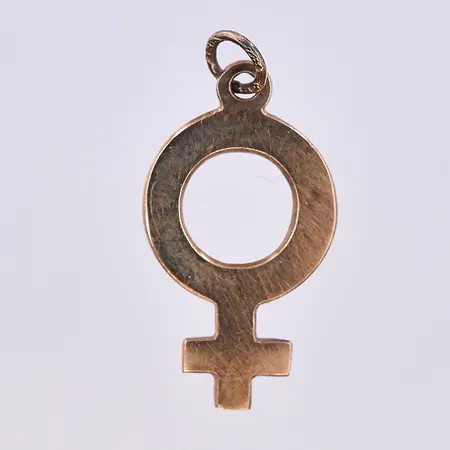 Hänge kvinnosymbolen, Alton, längd 25 mm, bredd 12 mm, graverad baksida, 18K. Vikt: 1,3 g
