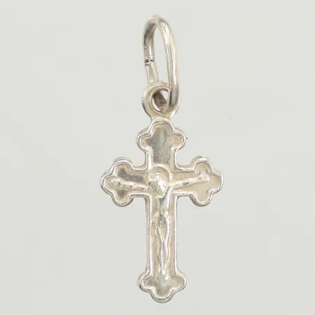 Hänge Krucifix ca 25mm, inklusive ögla, bredd 10mm, Italien, 925/1000 silver Vikt: 0,8 g