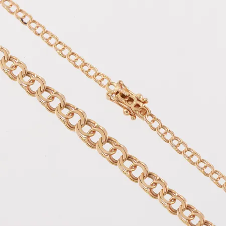 Collier Bismarck, längd ca 42 cm, bredd 3.2-5.9 mm, 18k. Vikt: 9,8 g