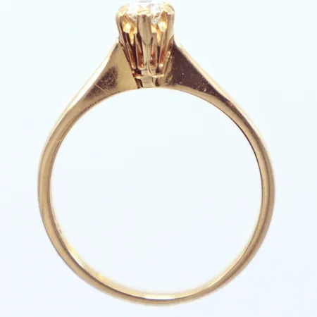 Ring diamant 1x 0,25ct enligt gravyr, Guldfynd, Ø18¼, 18k  Vikt: 2,9 g