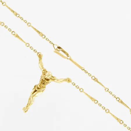 Collier med integrerat hänge, 45cm, bredd:2mm, hängdel: 35mm, Salvador Dali limiterad upplaga, numrerad 845/1000, 18K  Vikt: 23,2 g