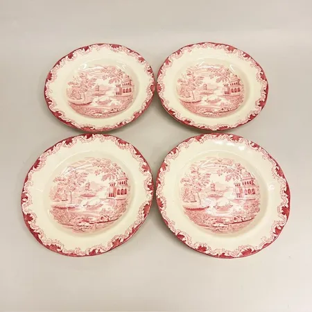 Fyra djupa tallrikar, Bengali, Rörstrand, Ø24cm, smärre repor Skickas med paket.