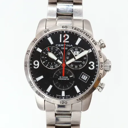 Herrur Certina DS Podium, stål, kronograf, quartz, ref-nr: C034654A, serie-nr: DPJ W3RQ9K, repor, inga tillbehör.