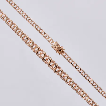 Collier doserad Bismarck, längd: ca 45,5cm, bredd: ca 4-7mm, CGAB, Clareus Guldsmeds Ab, Furusund, 18K  Vikt: 16,4 g