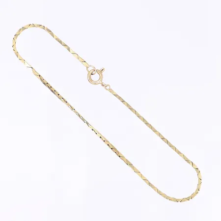 Armband, 19,5cm, bredd 1mm, lätt bucklig, 18K Vikt: 3,1 g