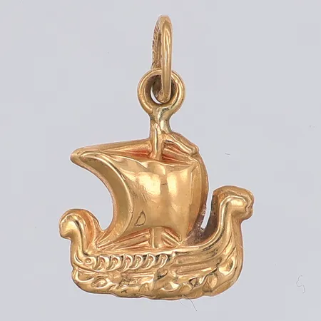 Hänge, vikingabåt, 17mm, år 1962, 18K Vikt: 0,6 g