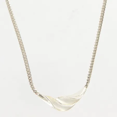 Collier 41cm, bredd: 4-15mm, silver 835/1000 Vikt: 20 g