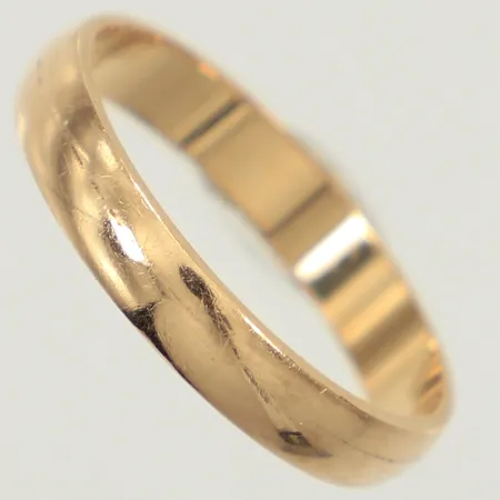Ring, slät, stl 16¾, bredd 3,2mm, 18K Vikt: 2,3 g