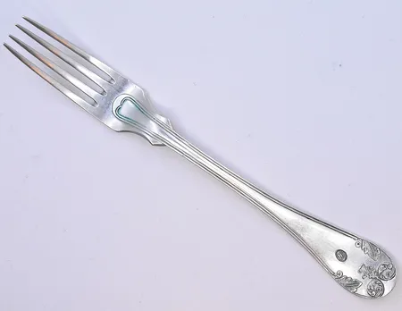 Gaffel, modell Gammal fransk, längd 21 cm, silver 830/1000. Vikt: 68,2 g
