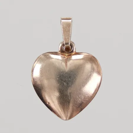 Hänge hjärta, ca 15x22mm, ihåligt/slitage/bucklor, 8K Vikt: 1,2 g