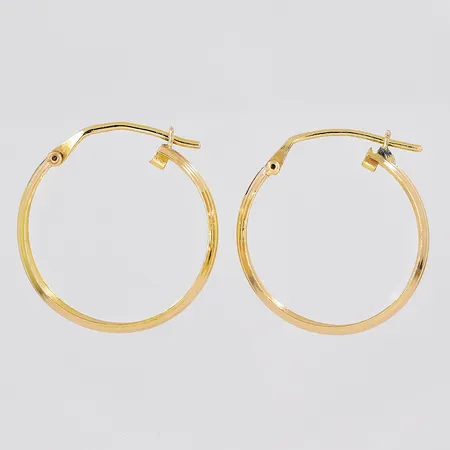 Ett par örhängen, Ø 23mm, bredd 4,3mm, 18K Vikt: 3,7 g