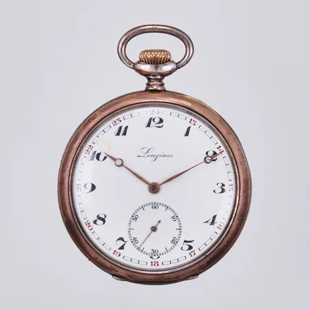 Fickur Longines 10 Grands Prix, Ø ca 49mm, innerboett i silver, boett/verknr:6523686, 800/1000 Silver Bruttovikt 75,1g Vikt: 75,1 g