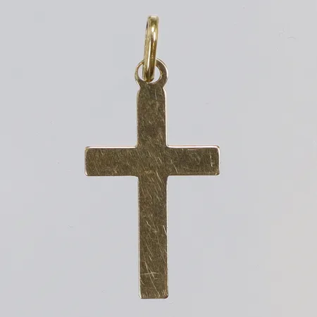 Hänge Kors 12x22mm inklusive hängöglan, 18K Vikt: 0,8 g