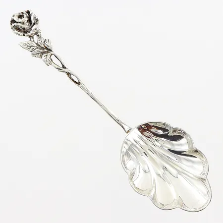 Serveringssked rosmodell, 129mm, Gewe, silver 830/1000. Vikt: 18,9 g