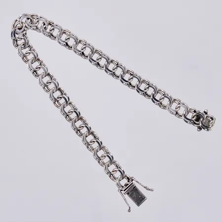 Armband Bismarck, längd ca 18,5cm, bredd 7mm, Jo-Ans Guld AB 1981, 830/1000 silver  Vikt: 10,9 g